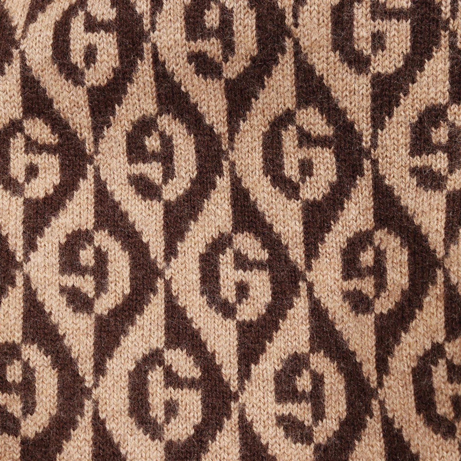 グッチ GUCCI カーディガン G RAMBUS 595511 ブラウン ウール