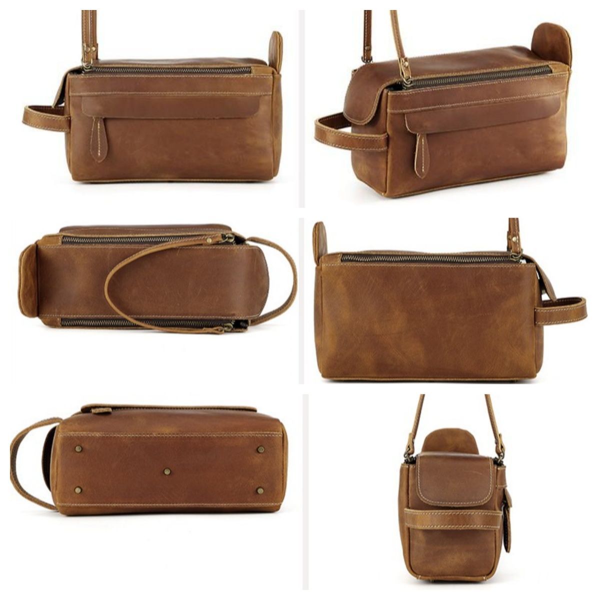 牛革 本革ハンドバッグ アンティーク風合い鞣し天 然 クラッチバッグ メンズ 本革 レザー 2 wayで使える 軽量 大容量バッグ