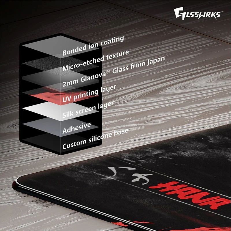 GLSSWRKS Hana Premium Glass Mousepad Japan Edition 560x480mm