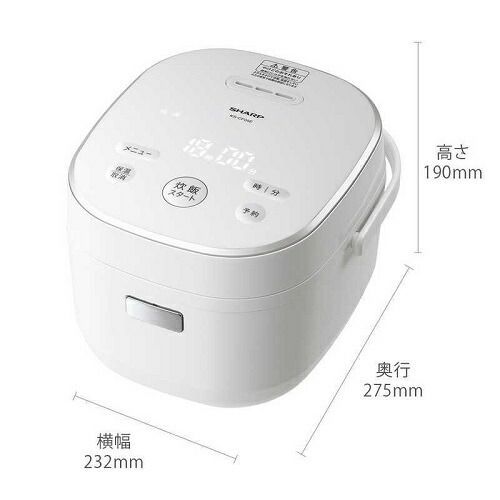 ジャー炊飯器 3合炊き ホワイト系 シャープ KS-CF 05 E-W