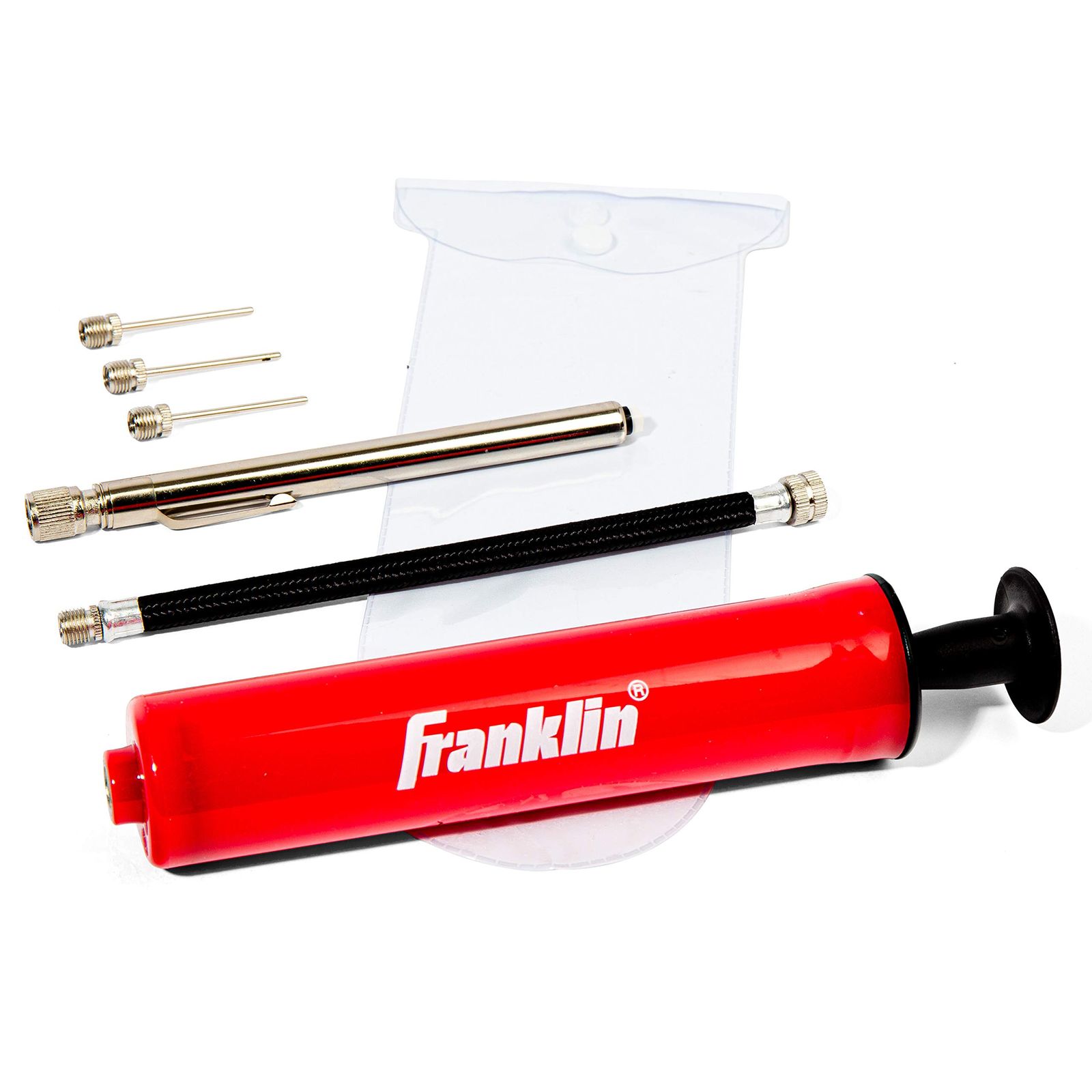 フランクリン スポーツ(Franklin Sports) 空気入れ ハンドポンプ ボール用 フレキシブルホース 空気圧ゲージ キャリーバッグ 針 19cm 【日本正規輸入品】 
