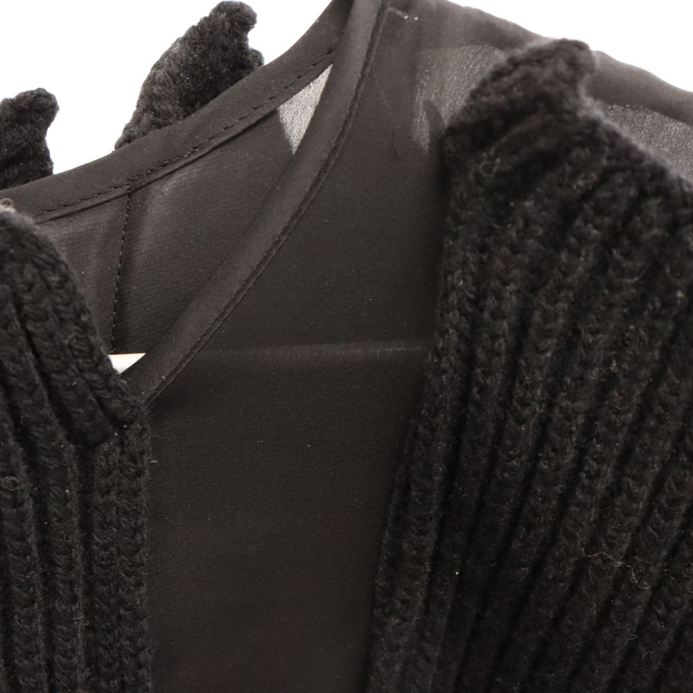 Sacai (サカイ) Satin Mix Wool Knit Pullover/サテンミックス