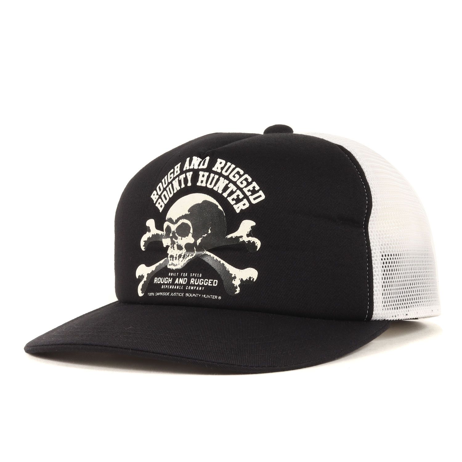 新品 BOUNTY HUNTER バウンティーハンター キャップ ROUGH AND RUGGED スカルボーン メッシュキャップ BH/RR MESH CAP ブラック 黒 コラボ 帽子【メンズ】
