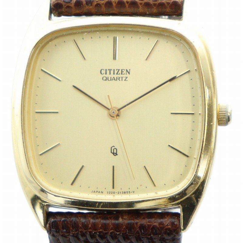 シチズン CITIZEN 腕時計 ウォッチ クォーツ スクエア レザー