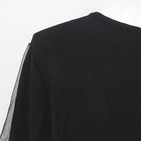 ランバン LANVIN COLLECTION 長袖 ニット カーディガン 38 黒系