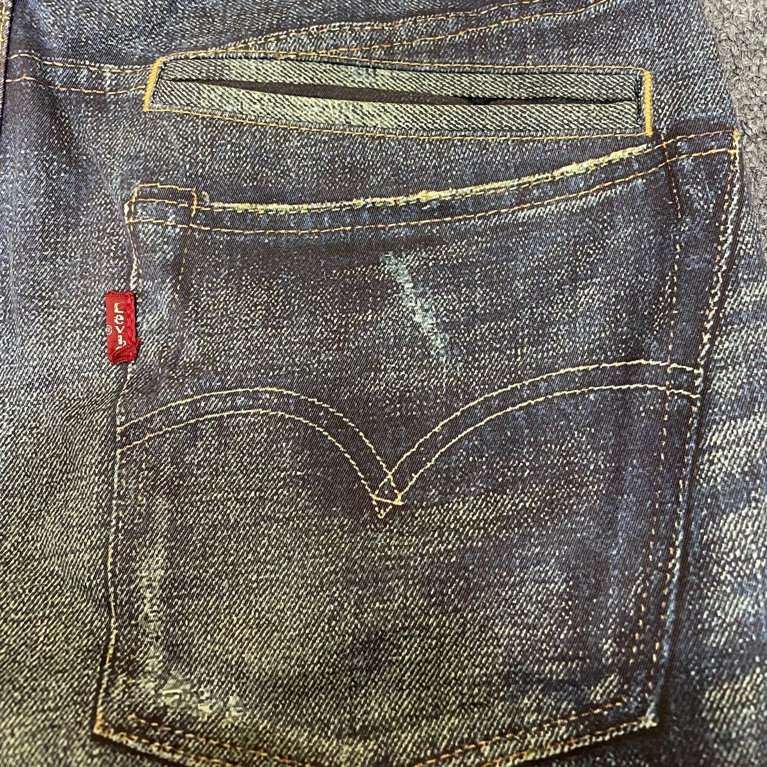 JUNYA WATANABE MAN COMME des GARCONS × Levi's Print Denim 転写 デニム パンツ  ジュンヤワタナベ コムデギャルソン リーバイス WE-P203 インディゴ XS 63193A