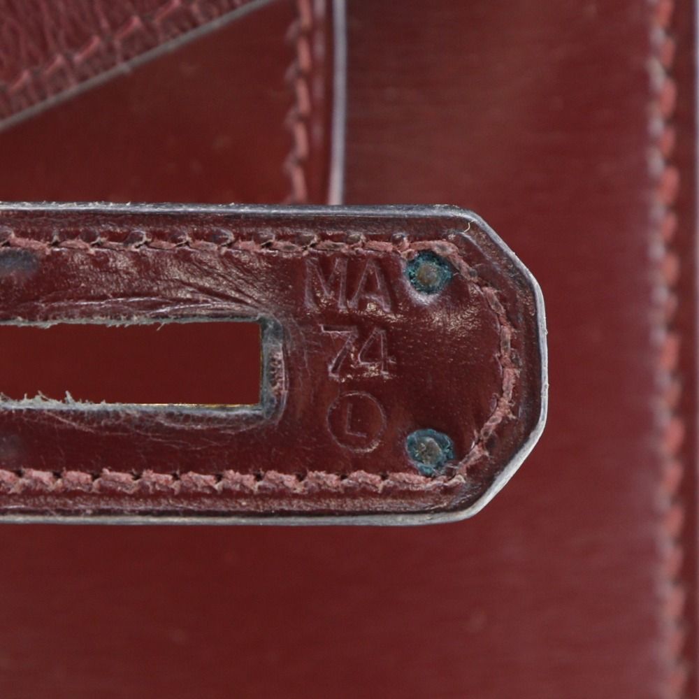HERMES】エルメス ケリー32 外縫い ボックスカーフ ボルドー ゴールド