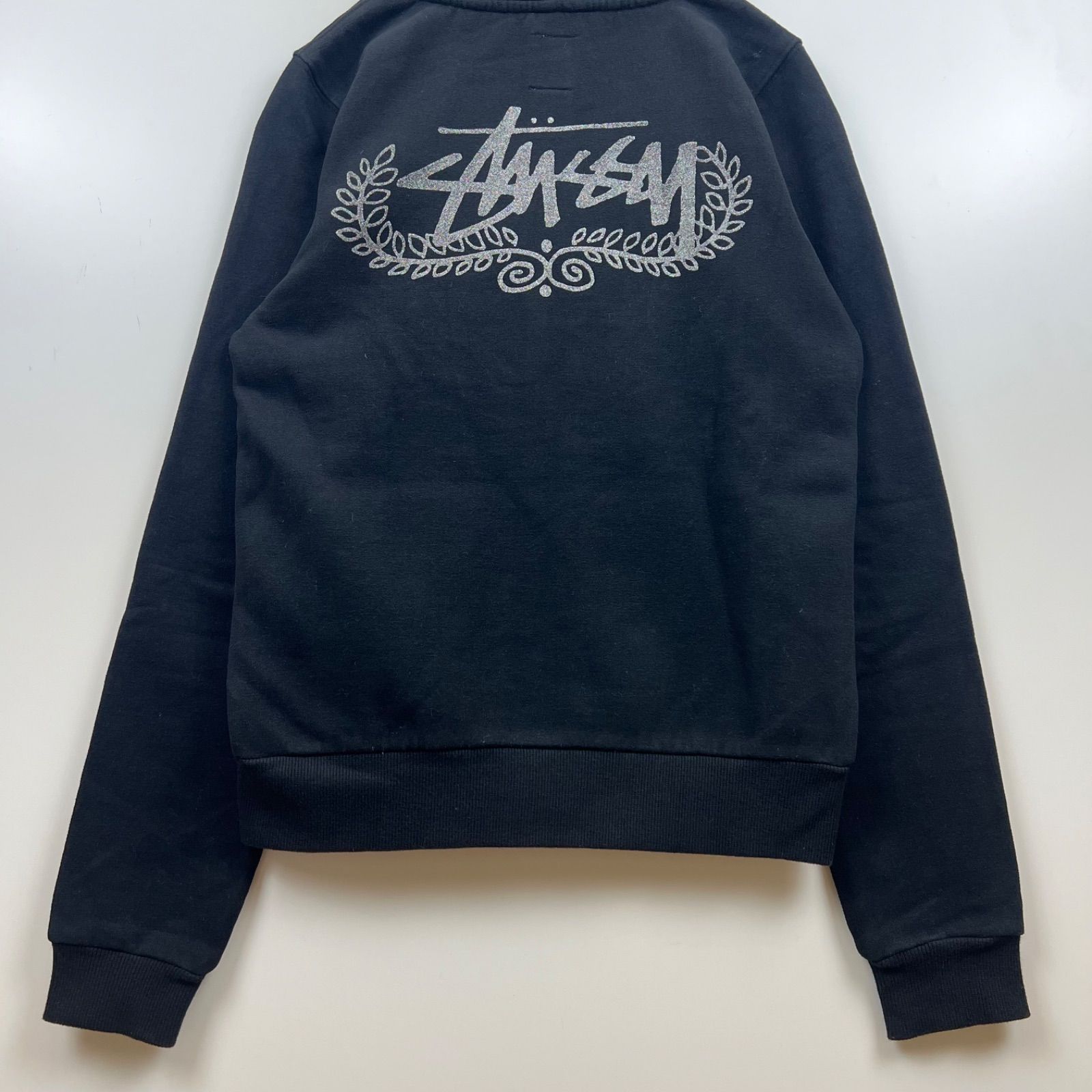 STUSSY GALS 00s y2k LAME LOGO zip hoodie S ステューシー