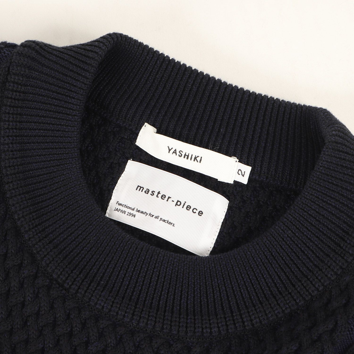 美品】YASHIKI ヤシキ ニット ネイビー系 紺 サイズ:2 | master 美品】YASHIKI ヤシキ ニット ネイビー系 紺 サイズ:2 | master