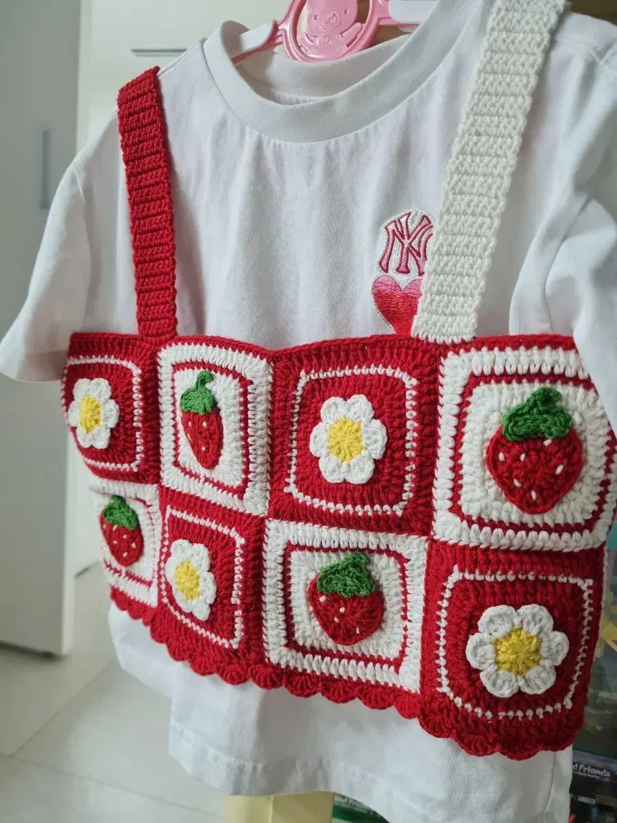 離乳する キッズ いちご ビスチェ ハンドメイド かぎ針編み 手編み