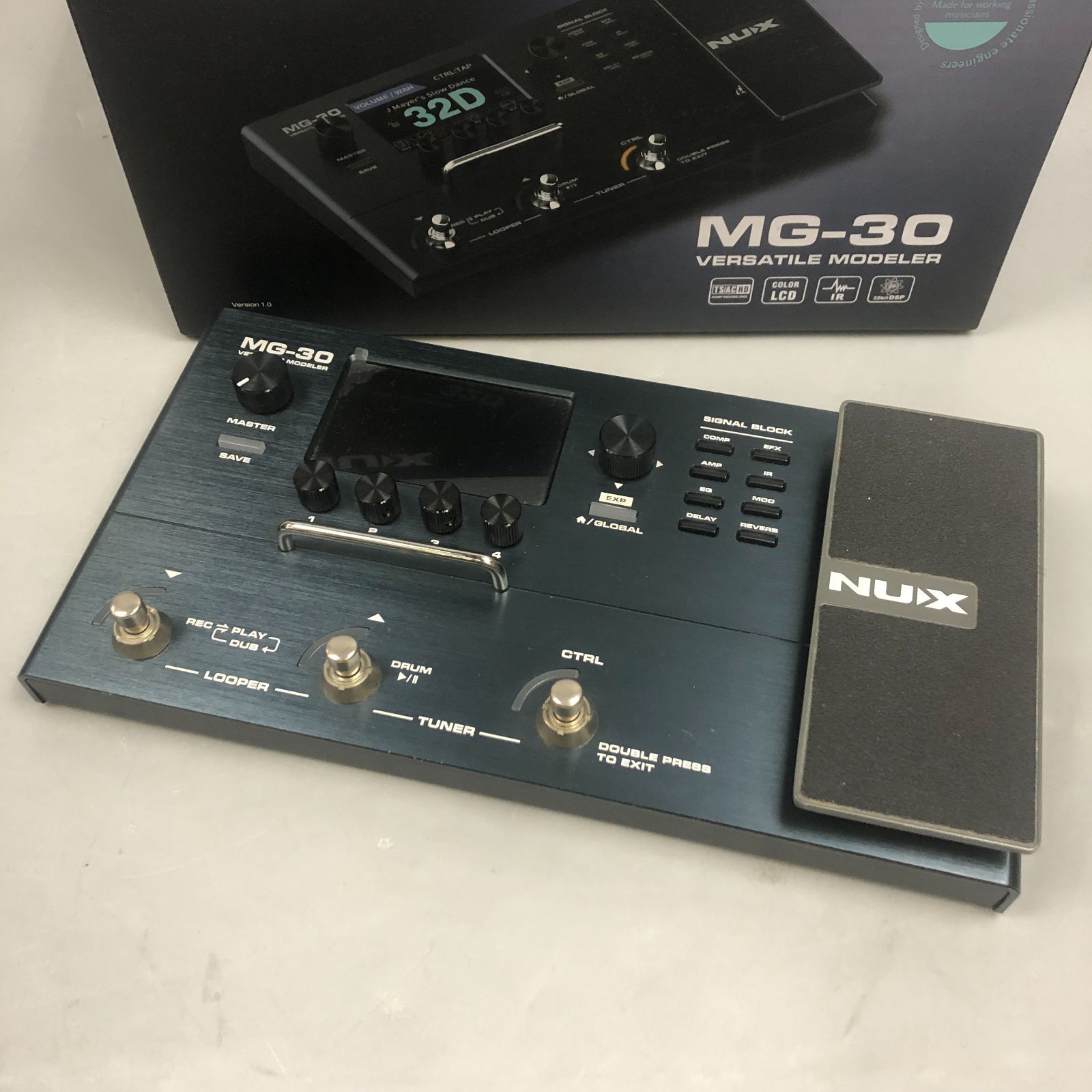 NUX MG-30 完動品 Amazon.com: NUX MG-30 Guitar Multi-Effects Pedal Guitar/Bass