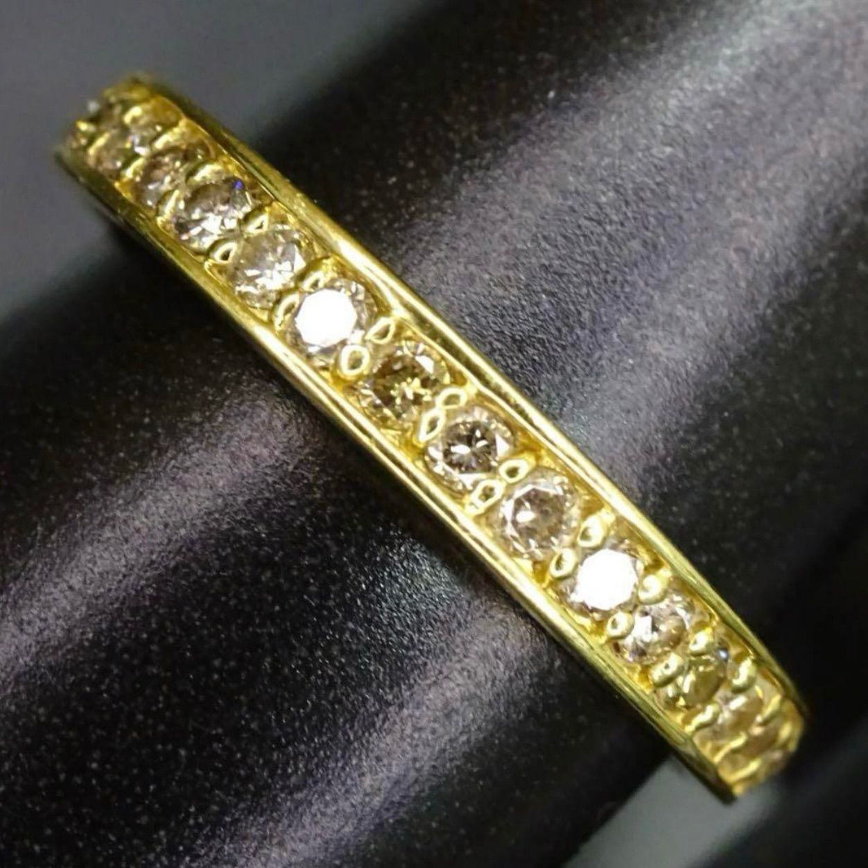 18金 K18 ゴールド GOLD 750 天然ダイヤモンド0.3ct ハーフエタニティ 
