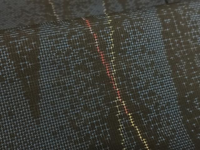 平和屋着物●本場大島紬　純泥染め　手織り　カタス7マルキ　変わり縞　安松絹織物謹製　証紙付き　正絹　逸品　未使用　AAAZ7412zg 平和屋着物○本場大島紬 純泥染め 手織り カタス7マルキ 変わり縞 安松