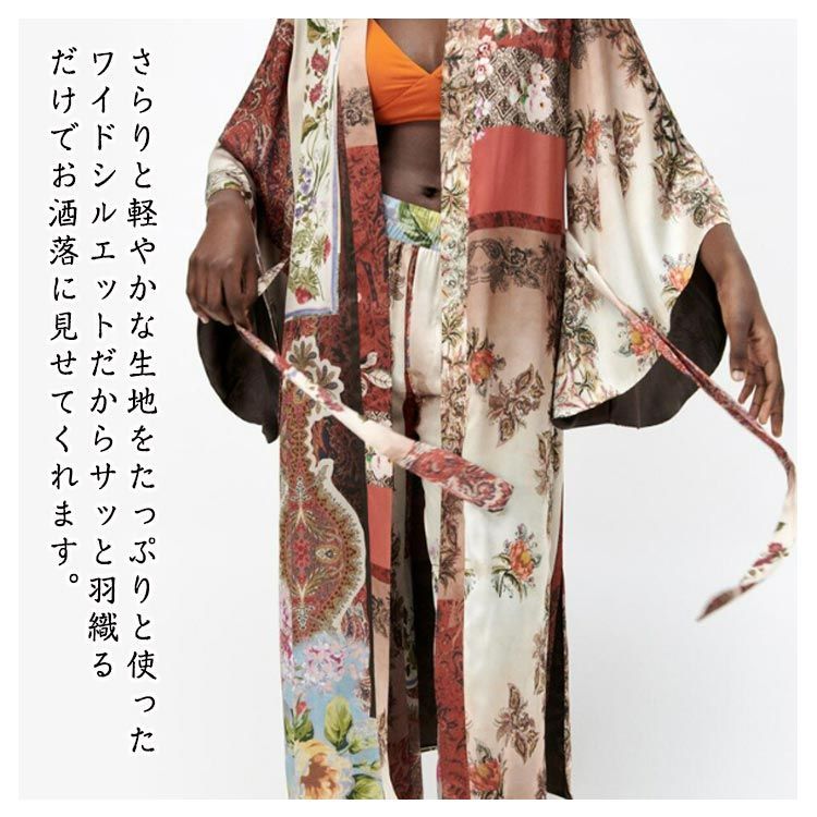 RBTXCO　浴衣風ガウン　和柄 RBTXCO浴衣風ガウン和柄