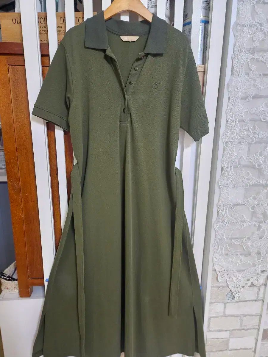 BEAN POLE ビーンポール ポロ ロング丈ワンピース