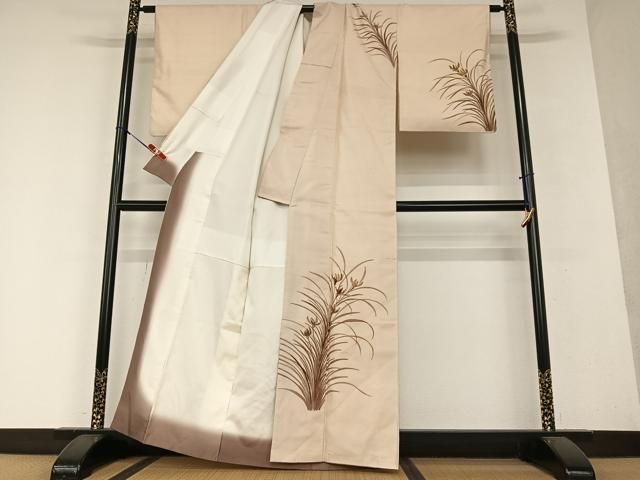 平和屋着物○訪問着 紬地 霞文 正絹 逸品 CAAU9921vf