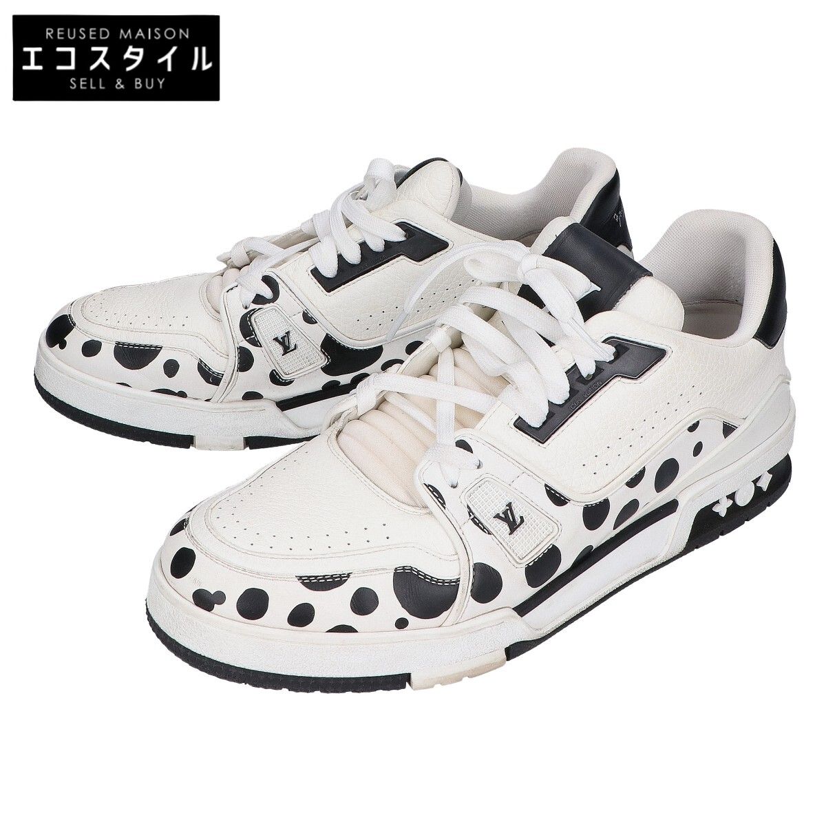 LOUIS VUITTON トレーナーライン　草間彌生　ブラック Yayoi Kusama × Louis Vuitton Trainer Line Sneaker Infinity
