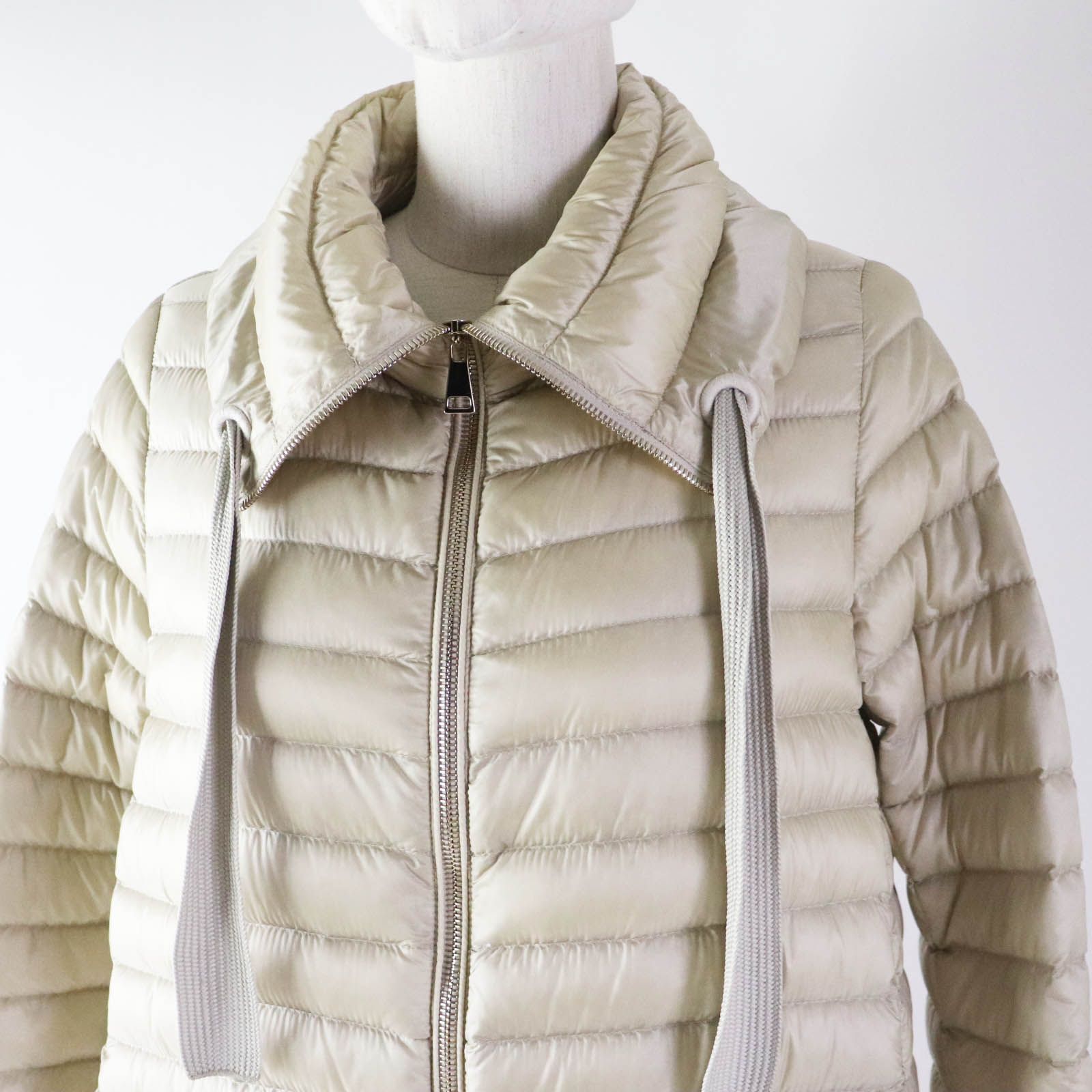 極美品◎MONCLER モンクレール CITRINELLE ジップアップ ミドル丈 ライトダウンコート ベージュ 00 正規品 レディース