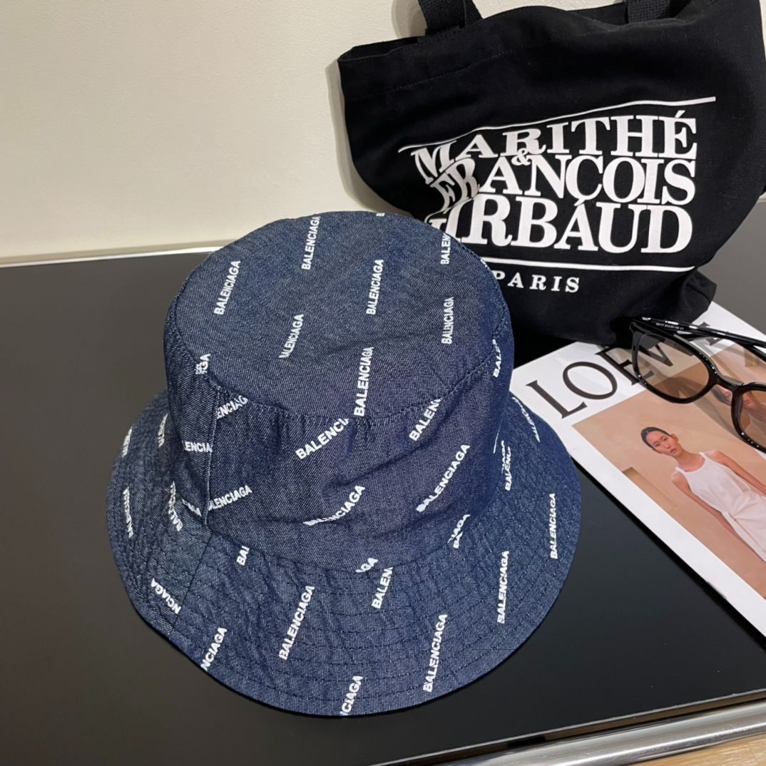 BALENCIAGA バレンシアガ ハット デニムブルー