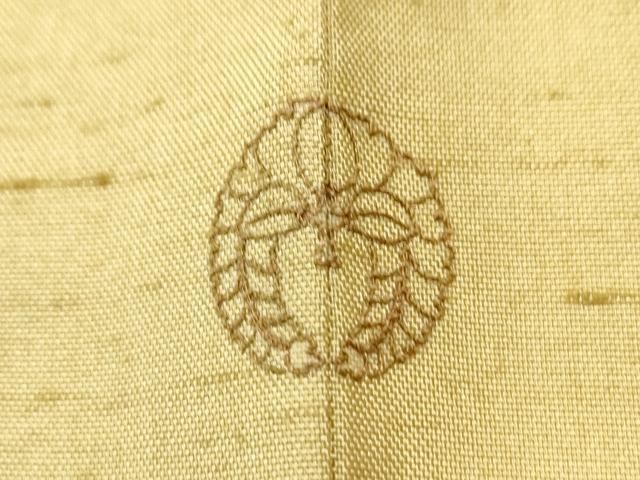 平和屋着物○本加賀友禅 岡本幸治監修 白山紬 色無地 蒸栗色 正絹 逸品