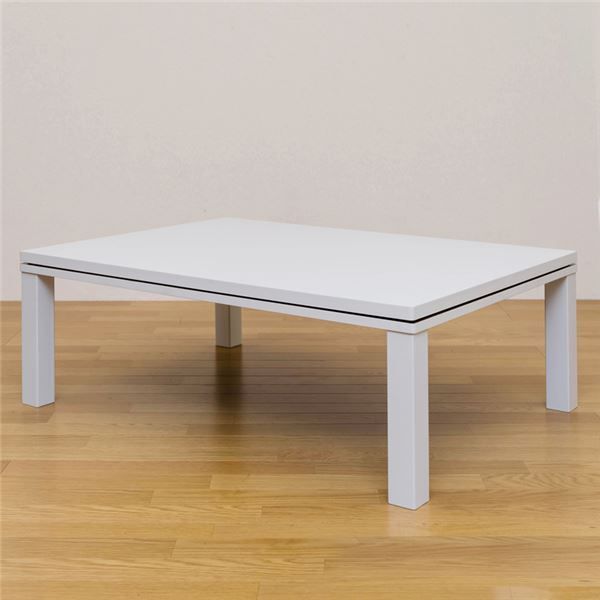 NEW ファッションコタツ 長方形 約105×75cm WH（ホワイト） 組立品