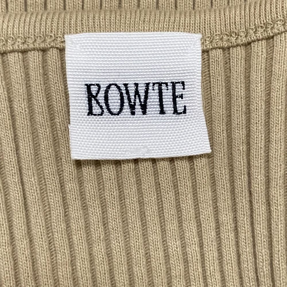 美品 23SS BOWTE バウト TEREKO TUNK TOP リブタンクトップ ノースリーブ カットソー 231-12-0005 サンド ベージュ レディース 古着 中古 美品 23SS BOWTE バウト TEREKO TUNK TOP リブタンクトップ