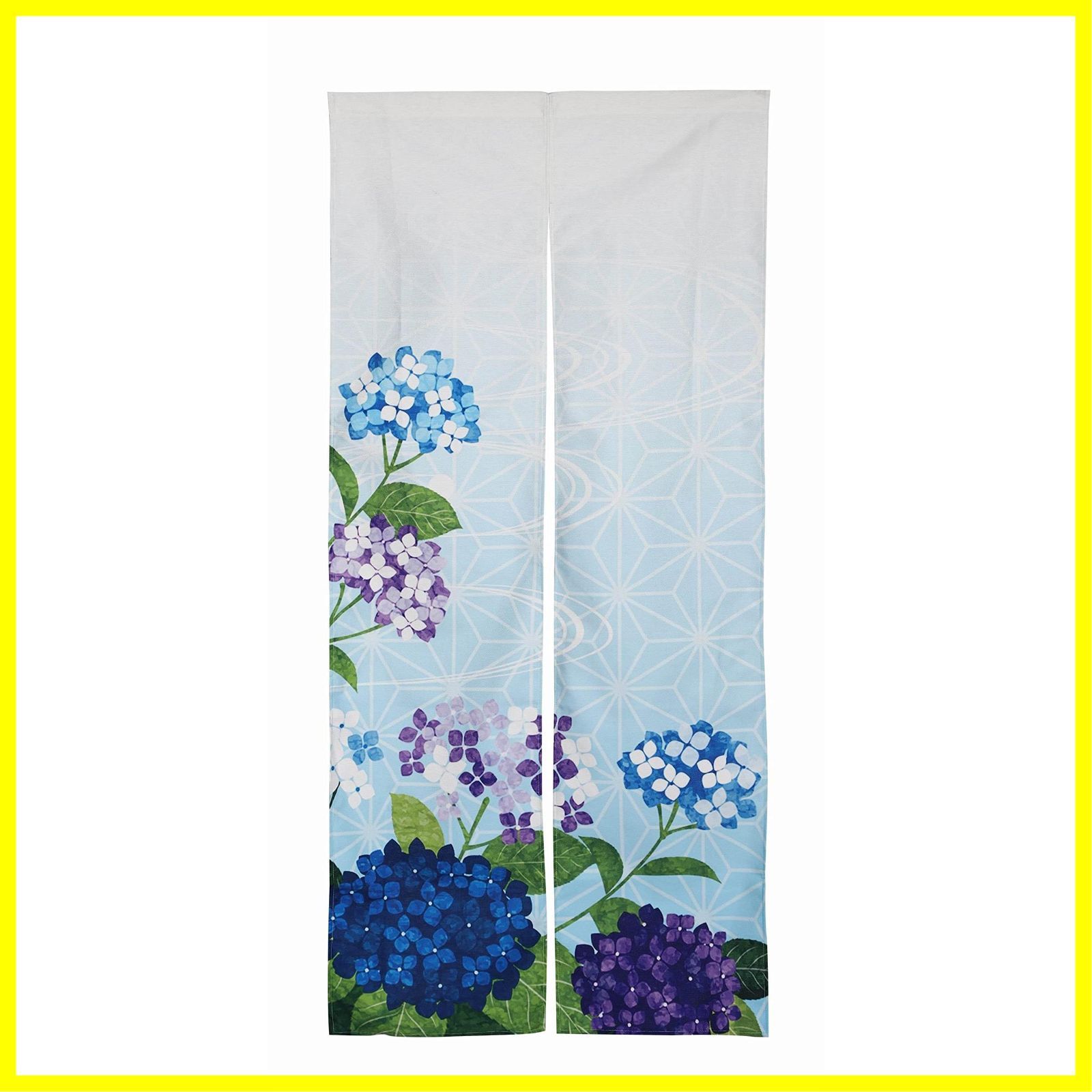 next.design のれん 暖簾 紫陽花 ロング丈 180cm 梅雨 夏 飾り 装飾 おしゃれ おもしろ かわいい 和風 和 モダン北欧 ロング 紺 突っ張り棒 暖簾 間仕切り 押し入れ クローゼット 脱衣所 棚 玄関 インテリア 布 目隠し カー