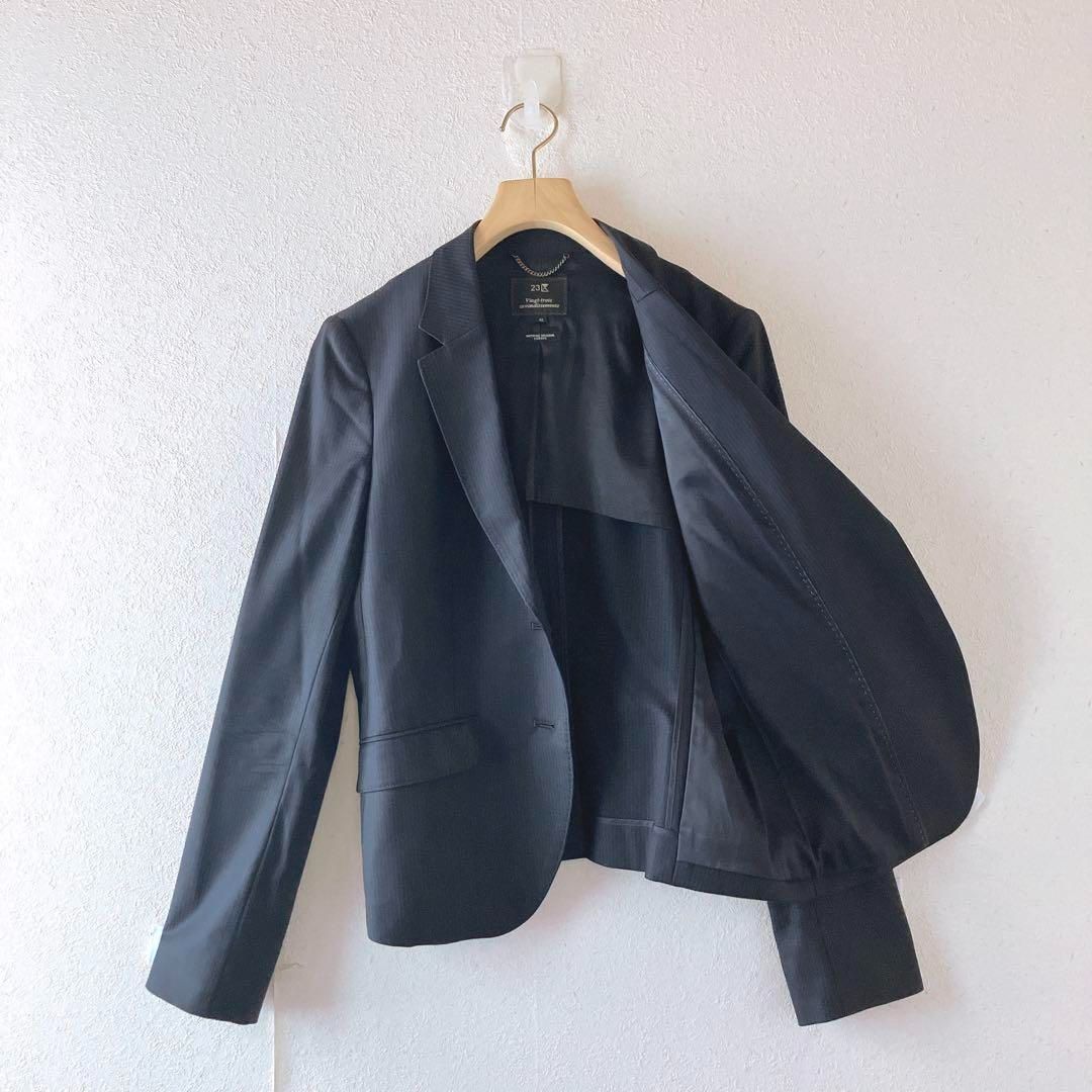 美品　23区　スカートスーツセットアップ　ウール　ブラック　Lサイズ　現行 GIRL DRESS FOR NOW スーツ レディース ブラックフォーマル