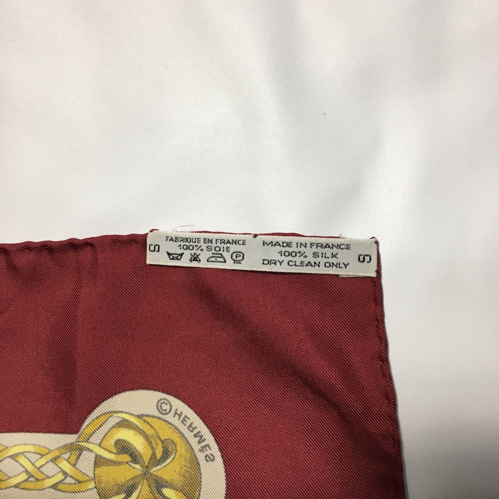 2506-1｜美品｜エルメス カレ 90 スカーフ シルク ボルドー 2506-1｜美品｜エルメス カレ 90 スカーフ シルク ボルドー
