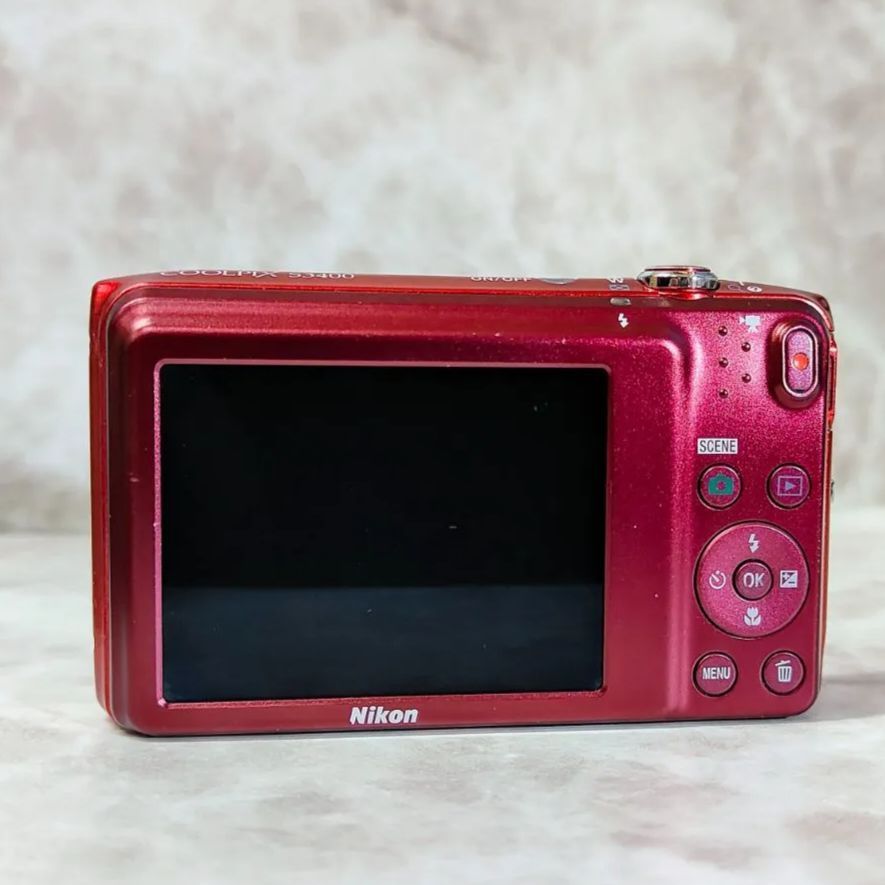 可動品 訳あり】Nikon COOLPIX S3400 RED ニコン クールピクス レッド 純正バッテリー SDカード 新品充電器 付き  （SNA）124082100501FA - メルカリ