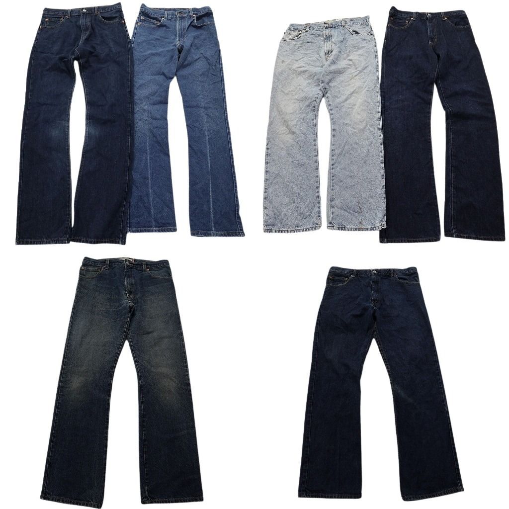 古着卸 リーバイス 517 デニム パンツ 6枚セット メンズ 31 32 34 36 38 コインポケット フェード 古着 NC1248