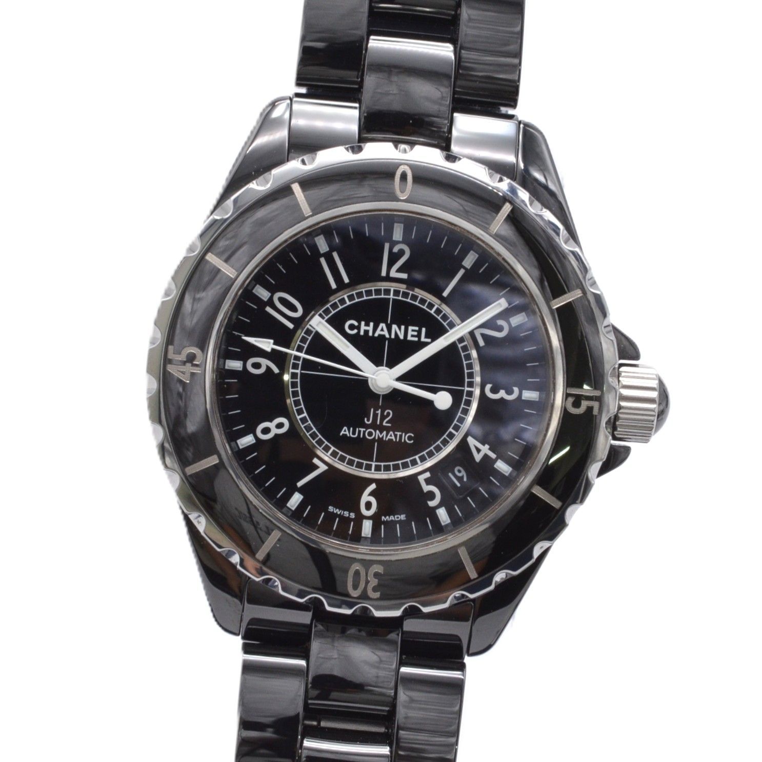 CHANEL シャネル J12 H0685 メンズ腕時計 38mm 自動巻 ブラック文字盤 セラミック き