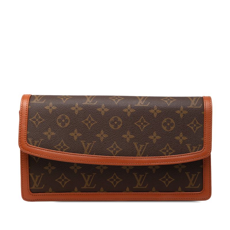 ルイ ヴィトン モノグラム ポシェットダムGM セカンドバッグ クラッチバッグ M51810 ブラウン PVC レザー レディース LOUIS VUITTON 1-0232935