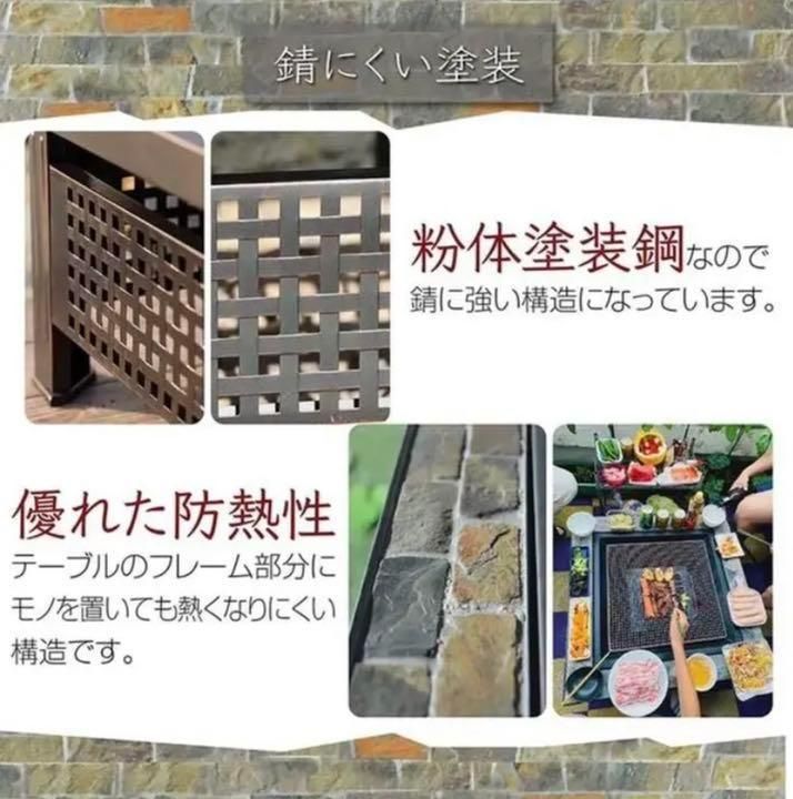 家族用 大型 バーベキュー テーブル キャンプ 焚火台 黒の板 977 Amazon.co.jp: 夏977家族用 大型 バーベキュー テーブル