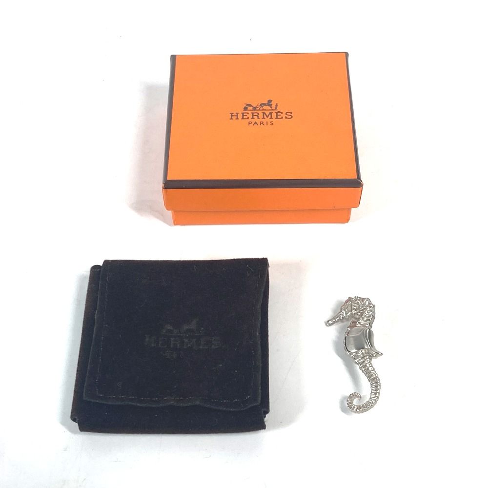 HERMES タツノオトシゴ ブローチ HERMES (エルメス) シーホース タツノオトシゴ アニマルモチーフ