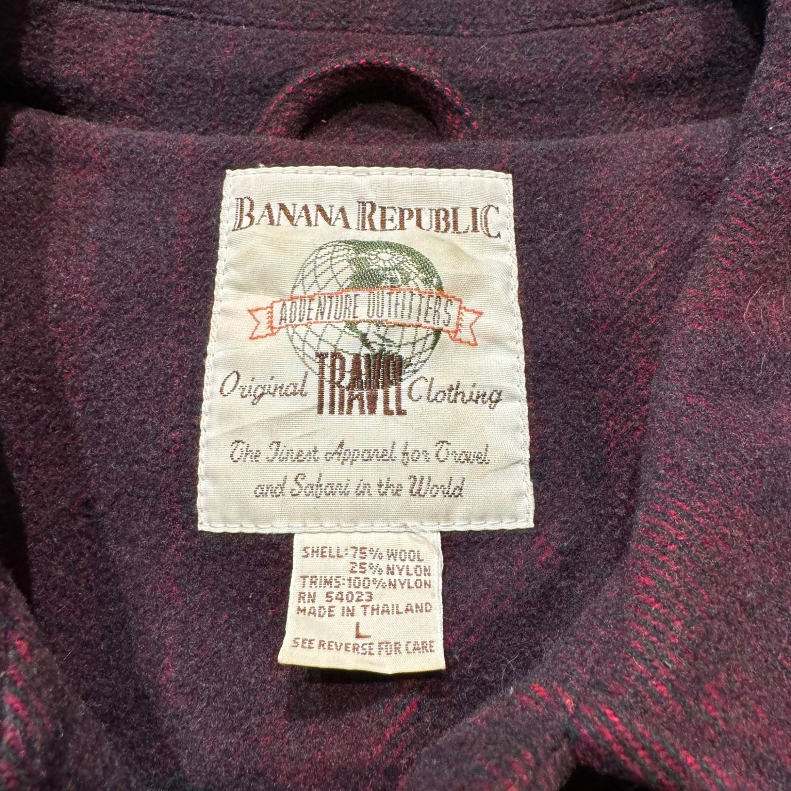 80s BANANA REPUBLICデニムカバーオール襟コーズ地球儀タグコート 80年代 Banana Republic バナナリパブリック デニムカバーオール