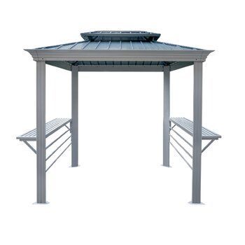 倉庫直送 ソジャグ モナコ 6 x 8フィート 1.8 x 2.4m BBQ ガゼボ
