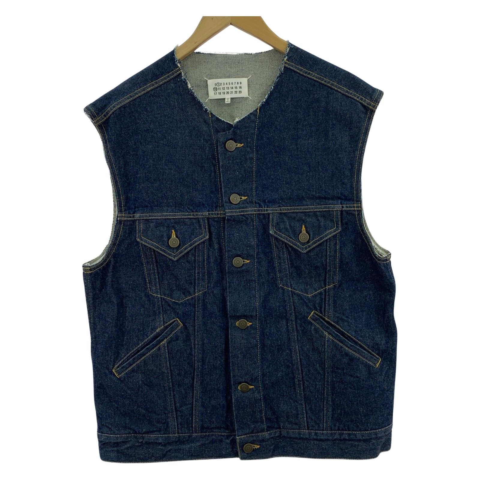 MAISON MARGIELA デニムジャケット 22SS ノーカラーデニムベスト