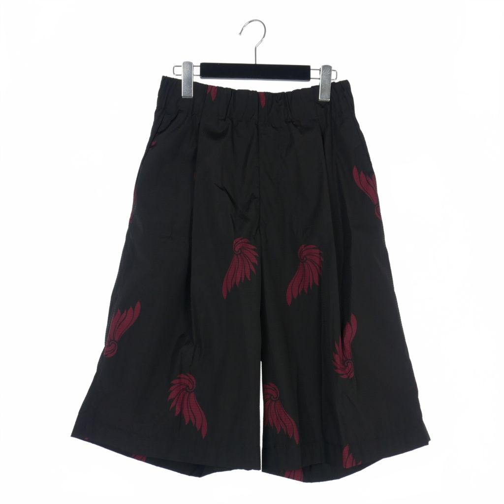 ドリスヴァンノッテン DRIES VAN NOTEN 23SS VORRIE プリント ショートパンツ M ブラック 黒