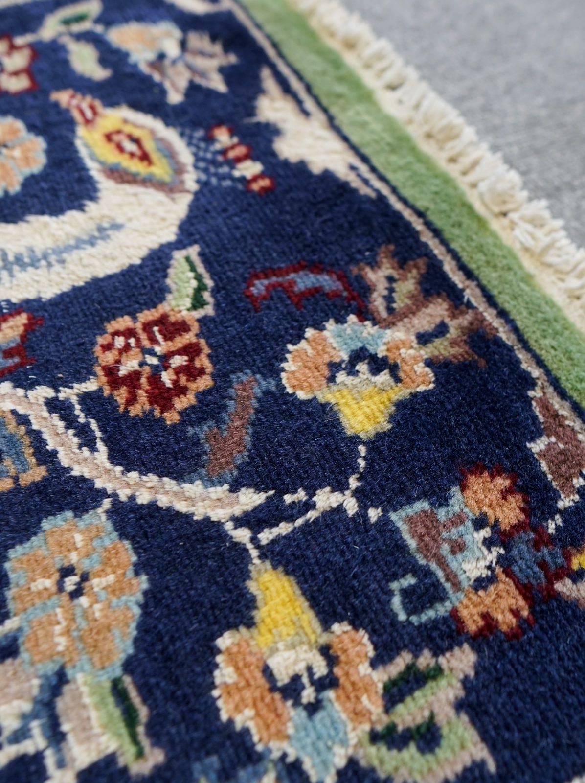 パキスタン手織りミニラグ 62×44cm ウール＆シルク ペルシヤ