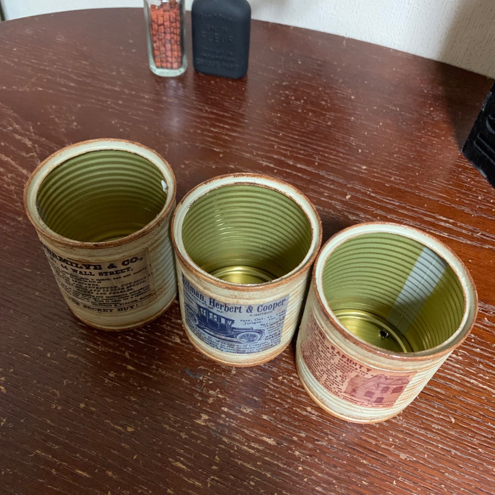 新柄❣️ コーン缶 リメイク缶 3個セット(ヘンプベージュ 3色ラベル