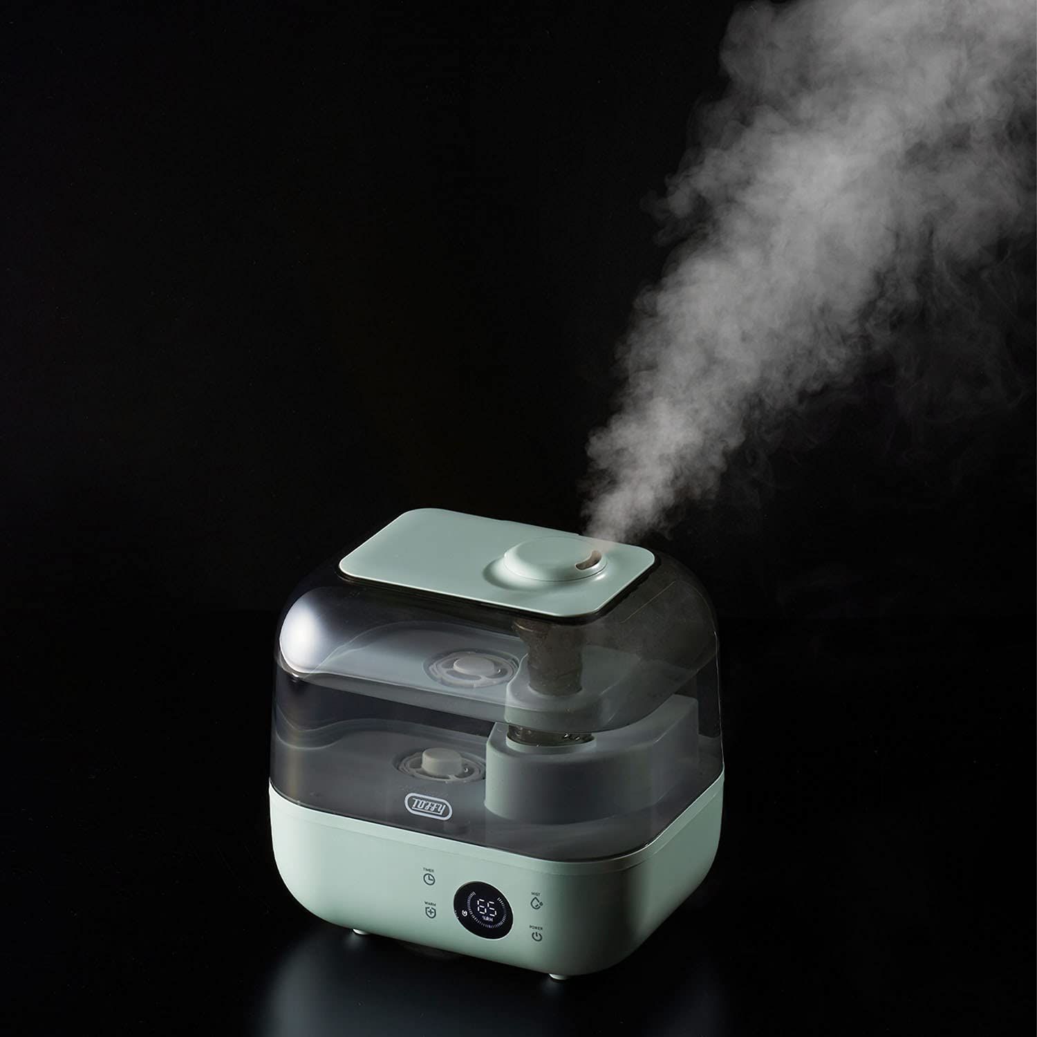 抗菌ハイブリッドアロマ加湿器＜4.7L＞ HF08 (グレージュ) 上部給水式 長時間加湿 ロングノズル 自動湿度コントロール機能 タイ Toffy⁄トフィー 抗菌ハイブリッドアロマ加湿器4.7L HF08 (グレージュ