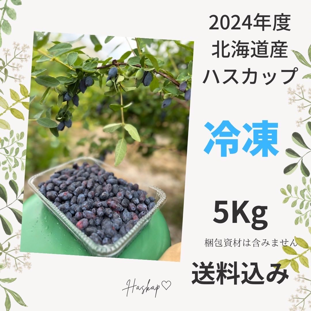 【2025年産】新鮮　ハスカップ　冷凍　5kg　送料込み 2024年産】新鮮ハスカップ冷凍5kg送料込み