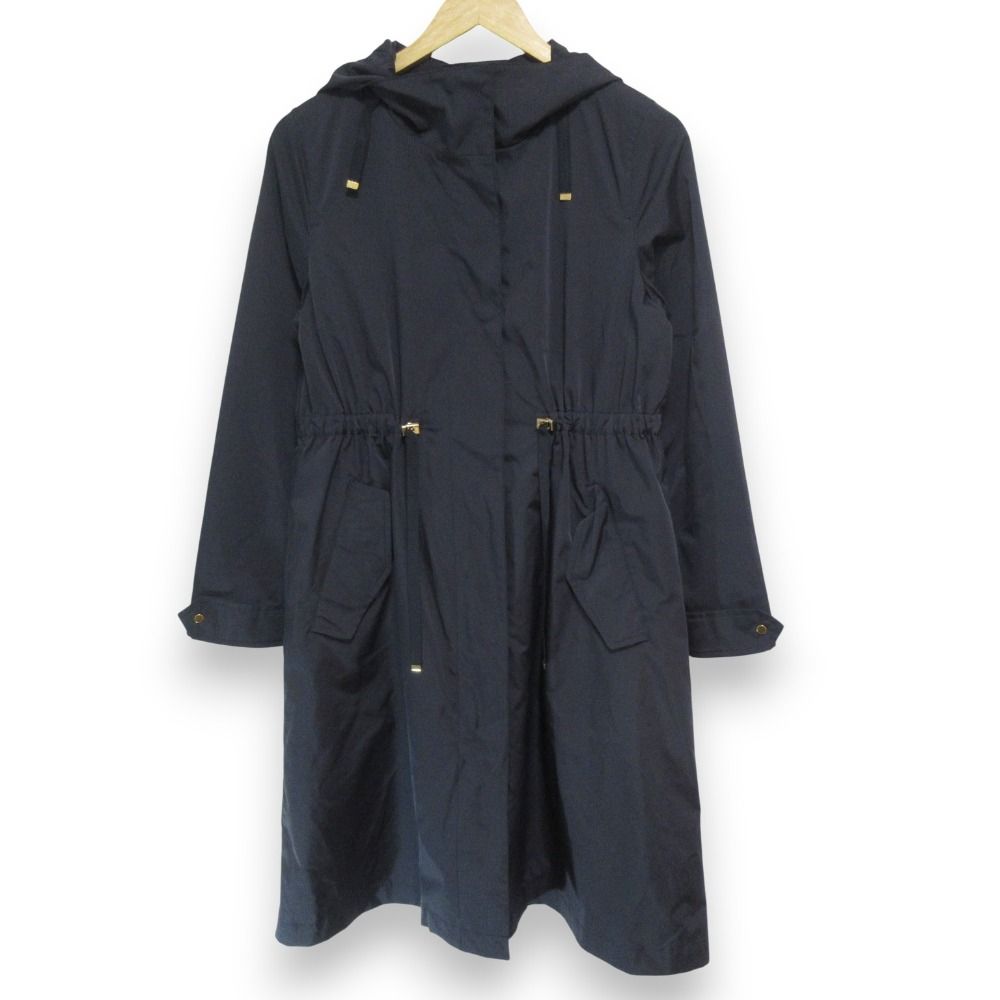 ANAYI アナイ ブライトツイルライナー モッズコート サイズ36 ネイビー レディース 古着