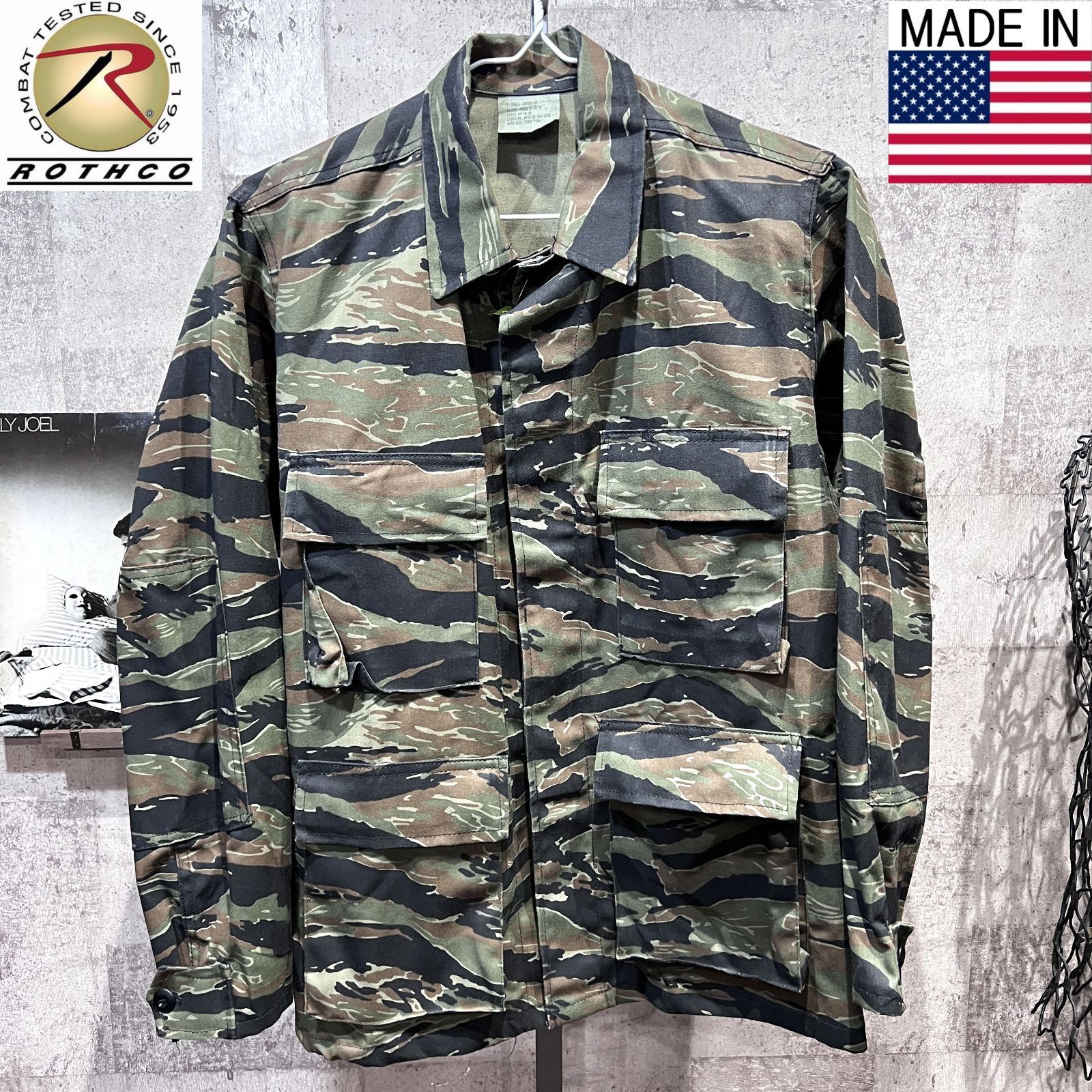 美品 90'S USA製 ROTHCO タイガーストライプ BDUジャケット XS ロスコ