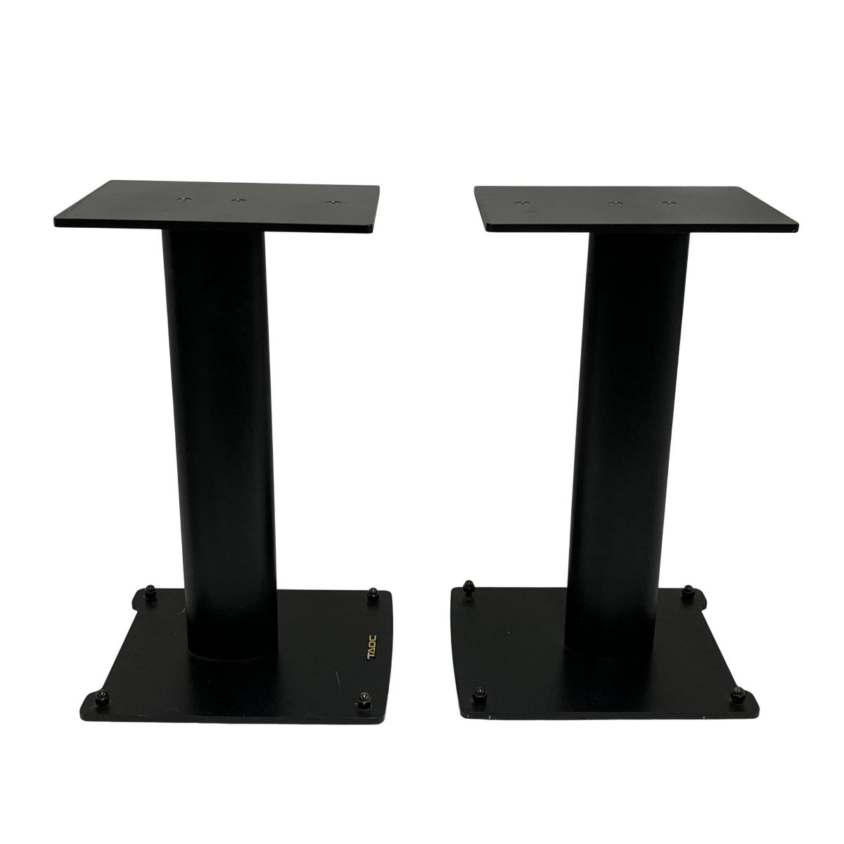 ②古いTAOCスピーカースタンド 鋳鉄製 赤クッション付き2個 ①古いTAOC