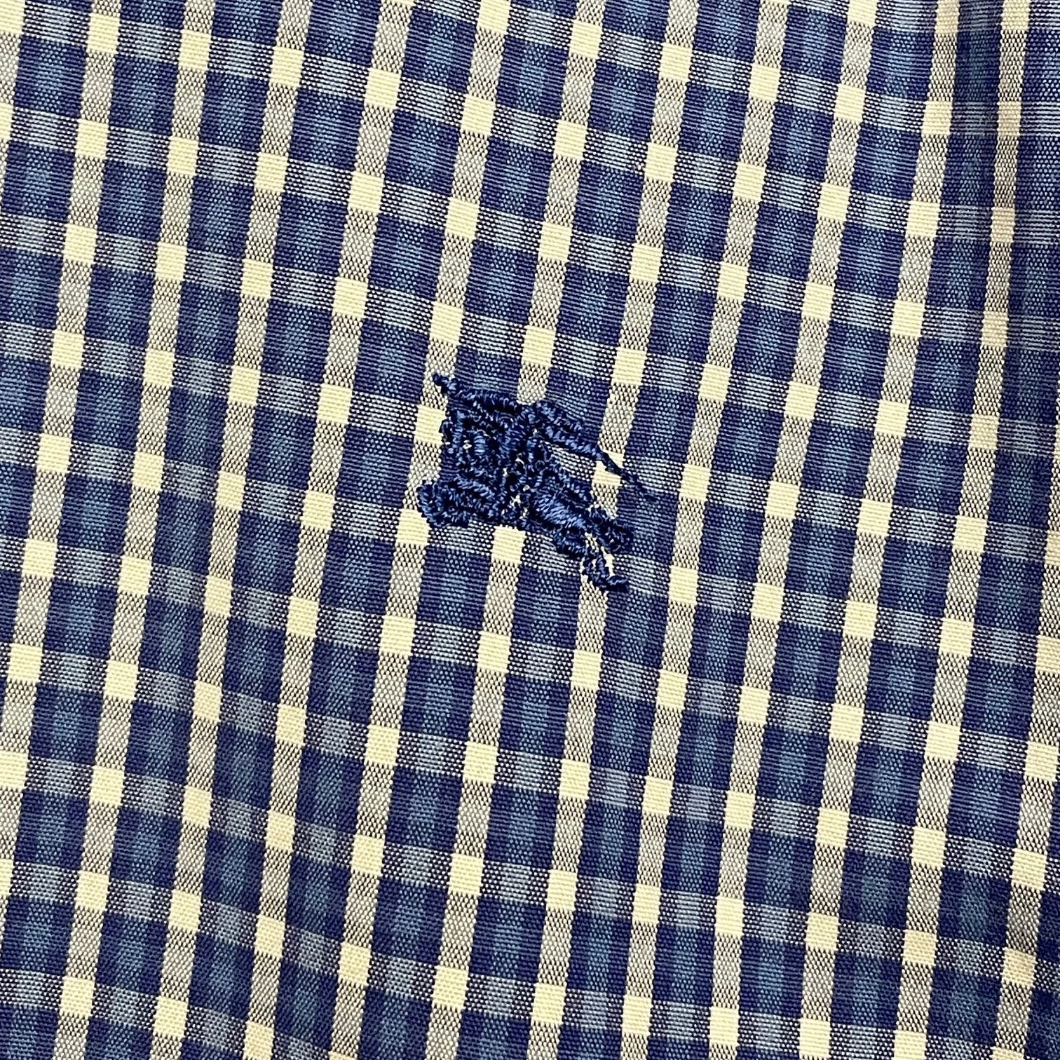 BURBERRY BLACK LABEL ギンガムチェック柄長袖ボタンダウンシャツ 