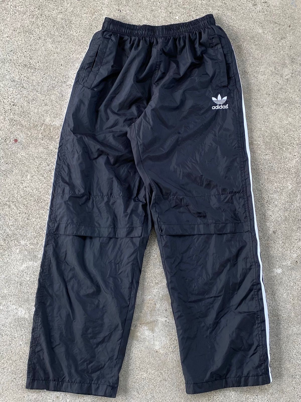 late 80's】adidas ナイロントラックパンツ ブラック L