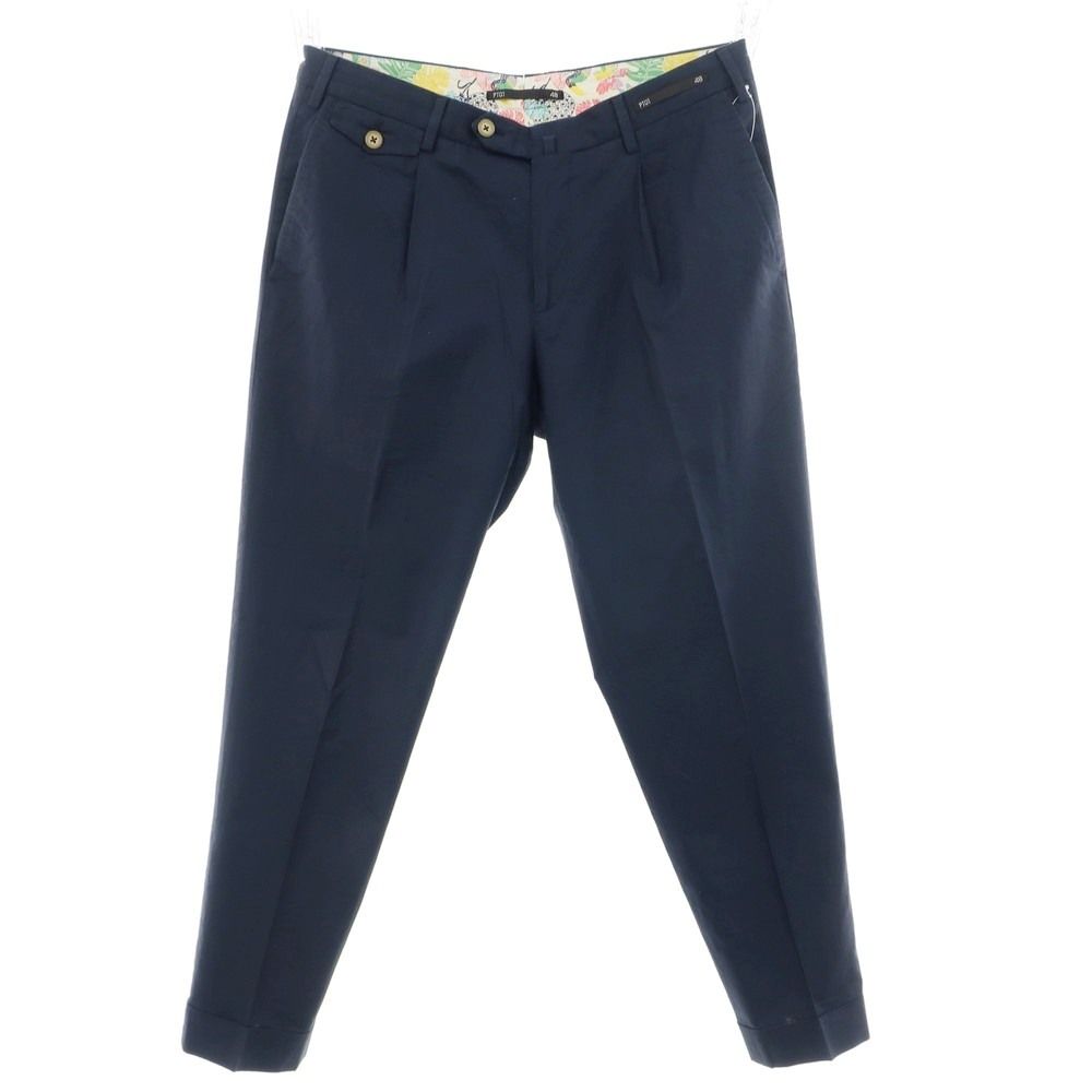 新品 PT01 スキニーフィットフランネルストレッチパンツ 紺 46