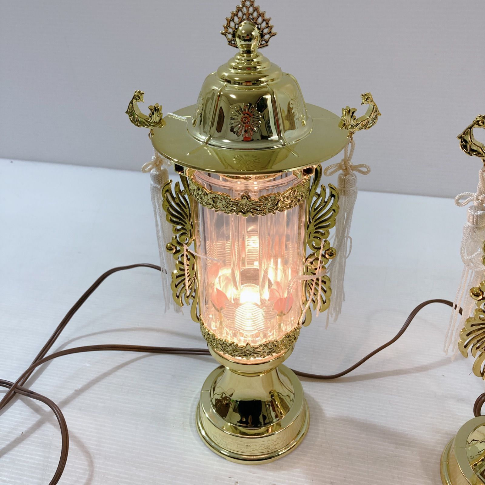 新品◆【仏具】京灯篭　水泡灯　ゆきび　ゴールド◆盆灯籠　仏事　葬儀通夜などの灯籠 京灯篭 水泡灯 ゆびき ゴールド 房付き 美品 - メルカリ